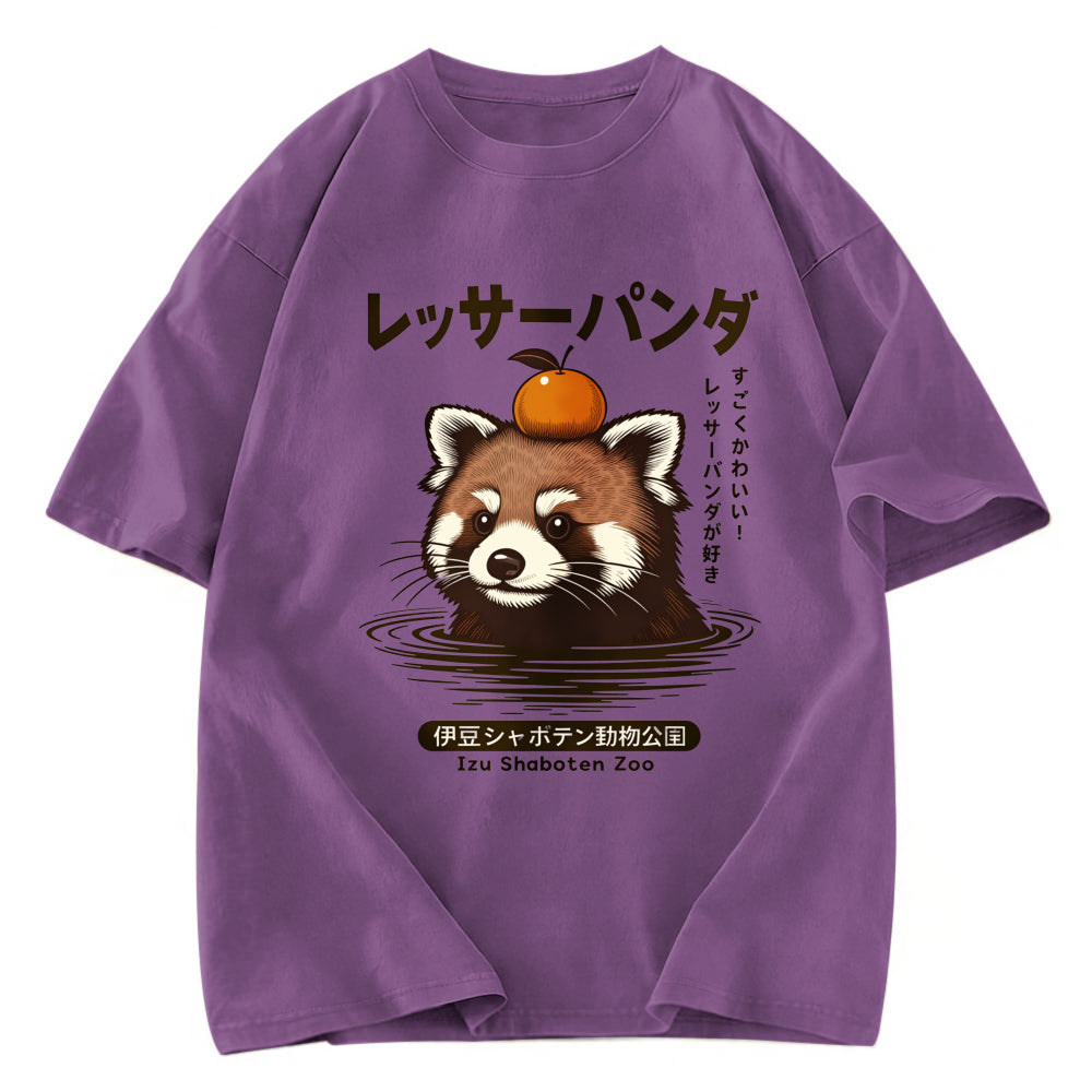 Tokyosol Cute Red Panda Washed T Shirt