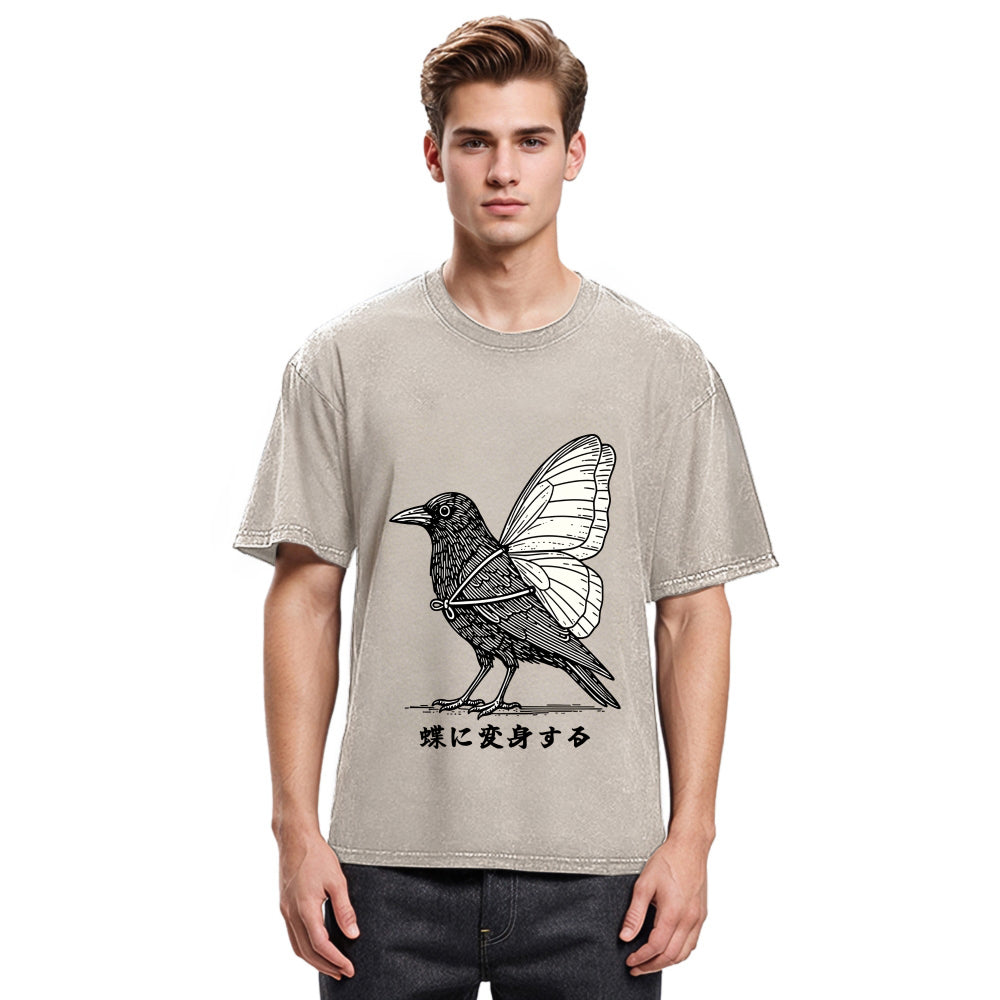 Tokyosol Pretend To Be A Butterfly Washed T Shirt