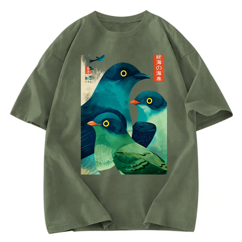 Tokyosol Petrels Of The Painted Sea Washed T Shirt