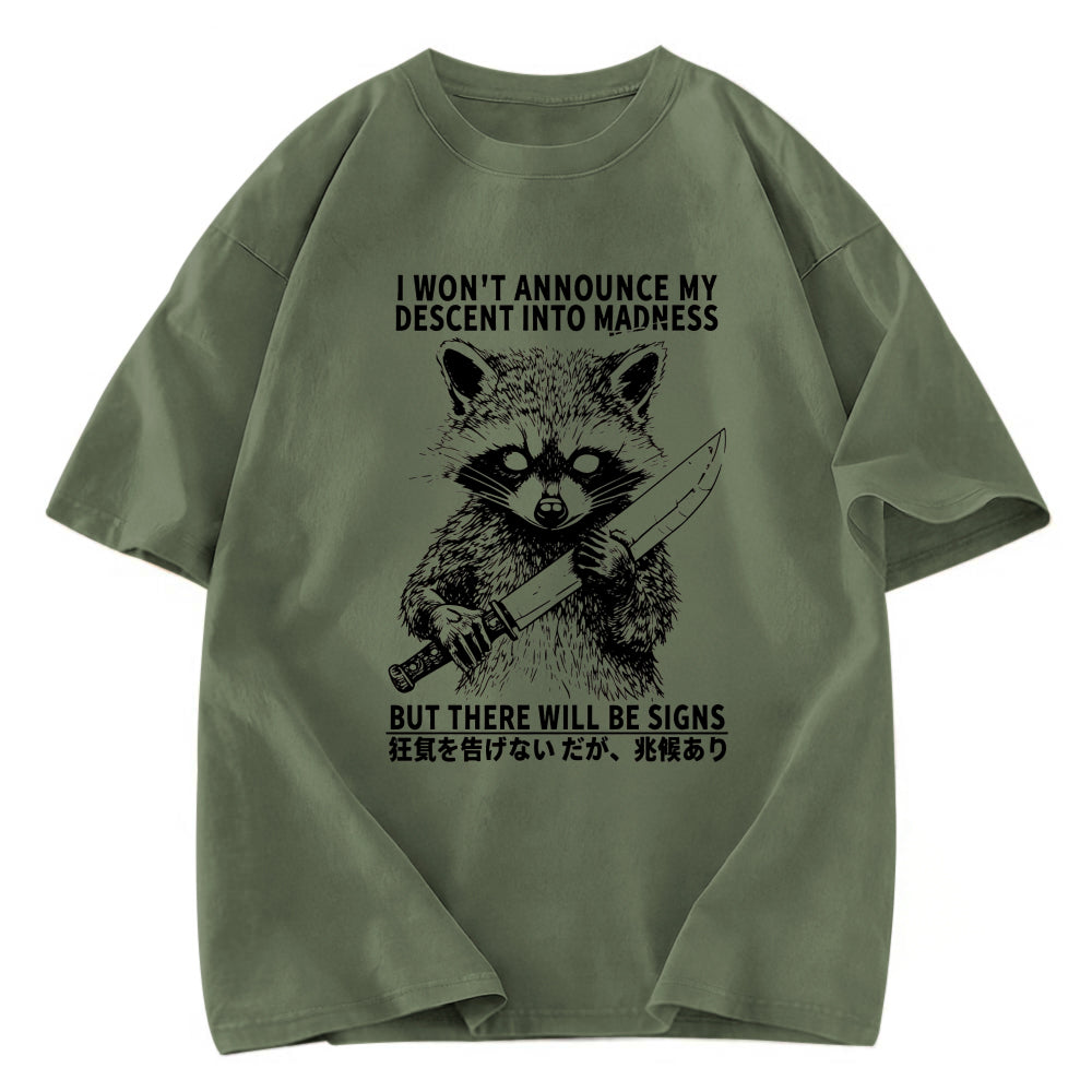 Tokyosol Raccoon Goes Into Madness Washed T Shirt