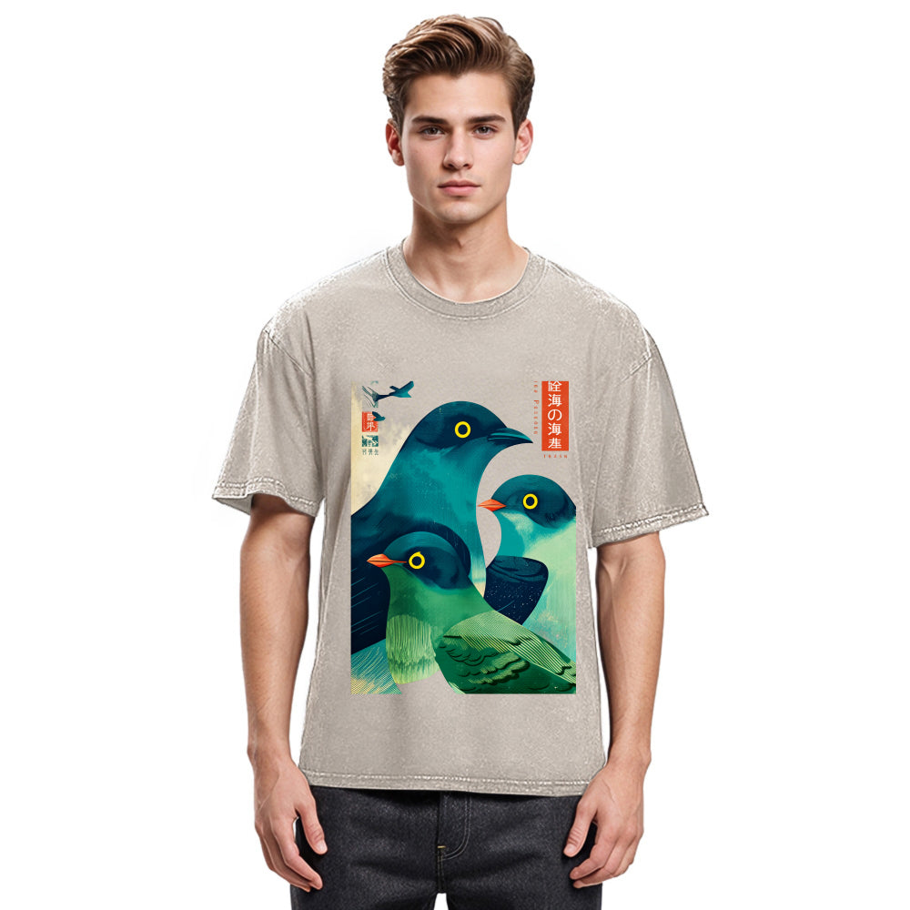 Tokyosol Petrels Of The Painted Sea Washed T Shirt