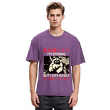 Tokyosol Littlespring I Am Strong Raccoon Washed T Shirt