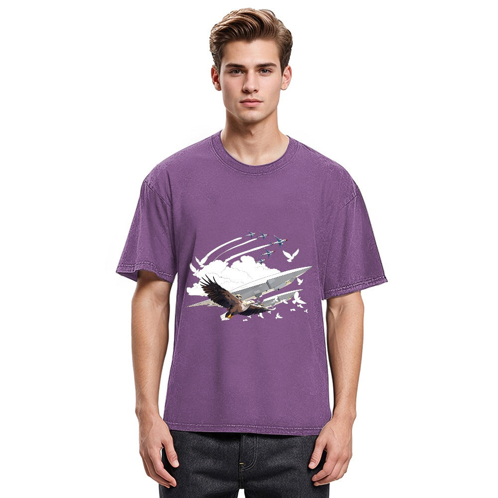 Tokyosol Eagle And Drone Washed T Shirt