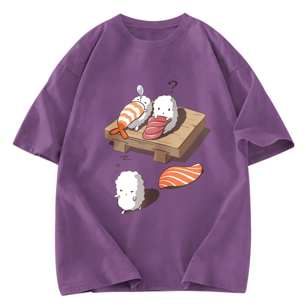 Tokyosol Funny Sleep Walking Nigiri Sushi Washed T Shirt