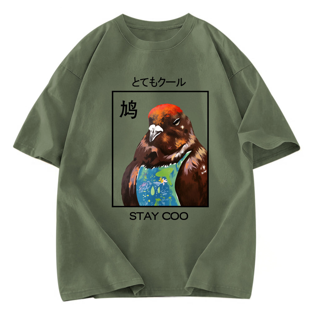 Tokyosol Stay Cool Pigeon Washed T Shirt