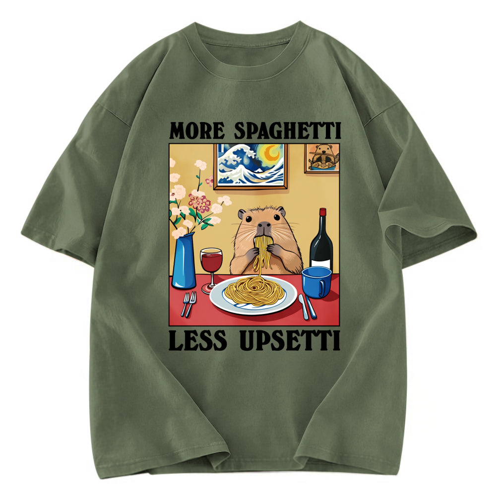 Tokyosol More Spaghetti Less Upsetti Capybara Washed T-Shirt