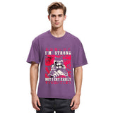 Tokyosol I Am Strong Raccoon Washed T Shirt