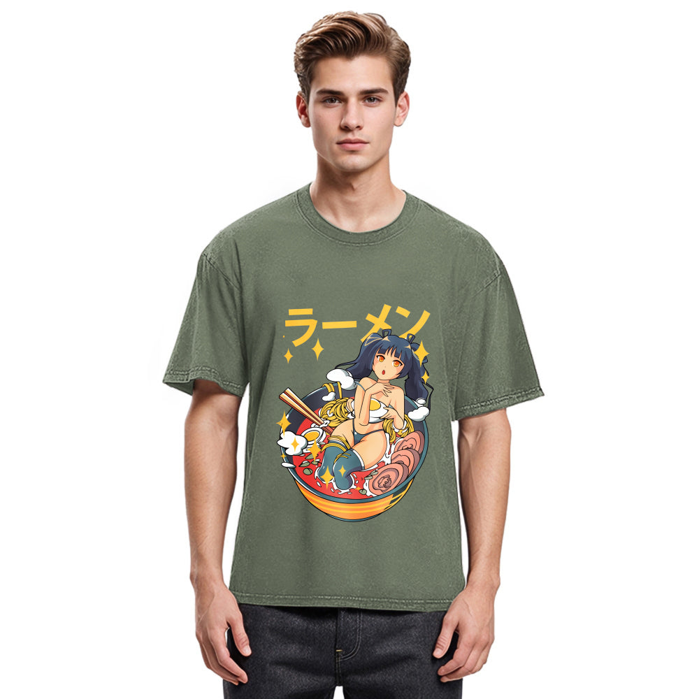 Tokyosol Girls And Ramen Washed T Shirt