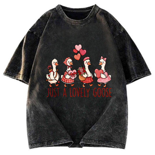 Tokyosol Just A Lovely Goose Crop T Shirt