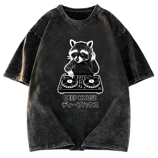 Tokyosol Dj Raccoon Washed T Shirt