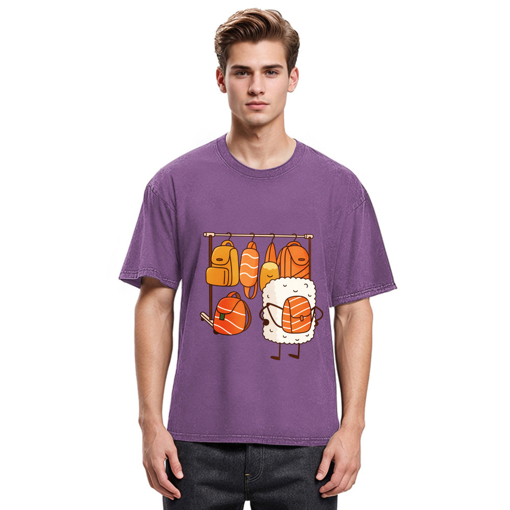 Tokyosol Sushi Is Selecting Backpacks Washed T Shirt