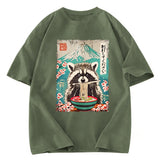Tokyosol Please Give Raccoon A Discount Back Washed T Shirt