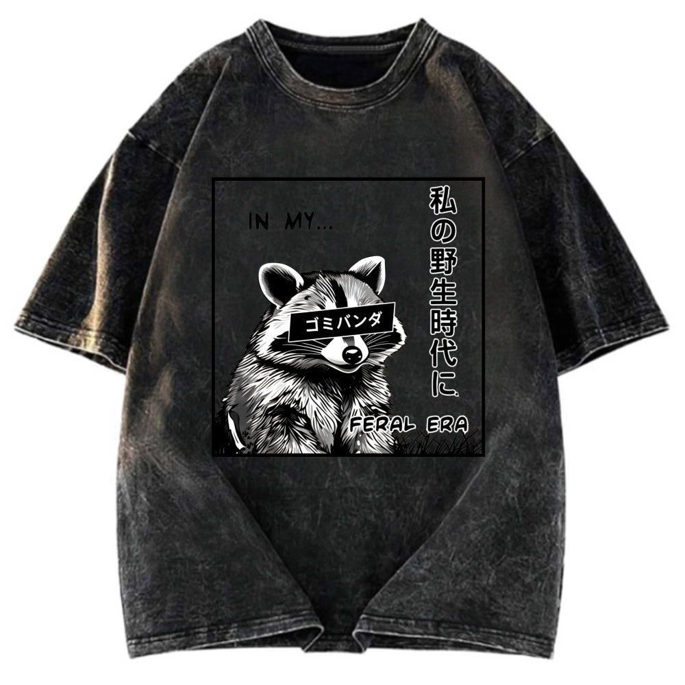 Tokyosol Japanese Wild Raccoon Washed T Shirt