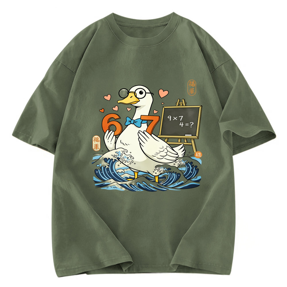 Tokyosol Japanese Goose Teacher 6 7 Meme Washed T Shirt