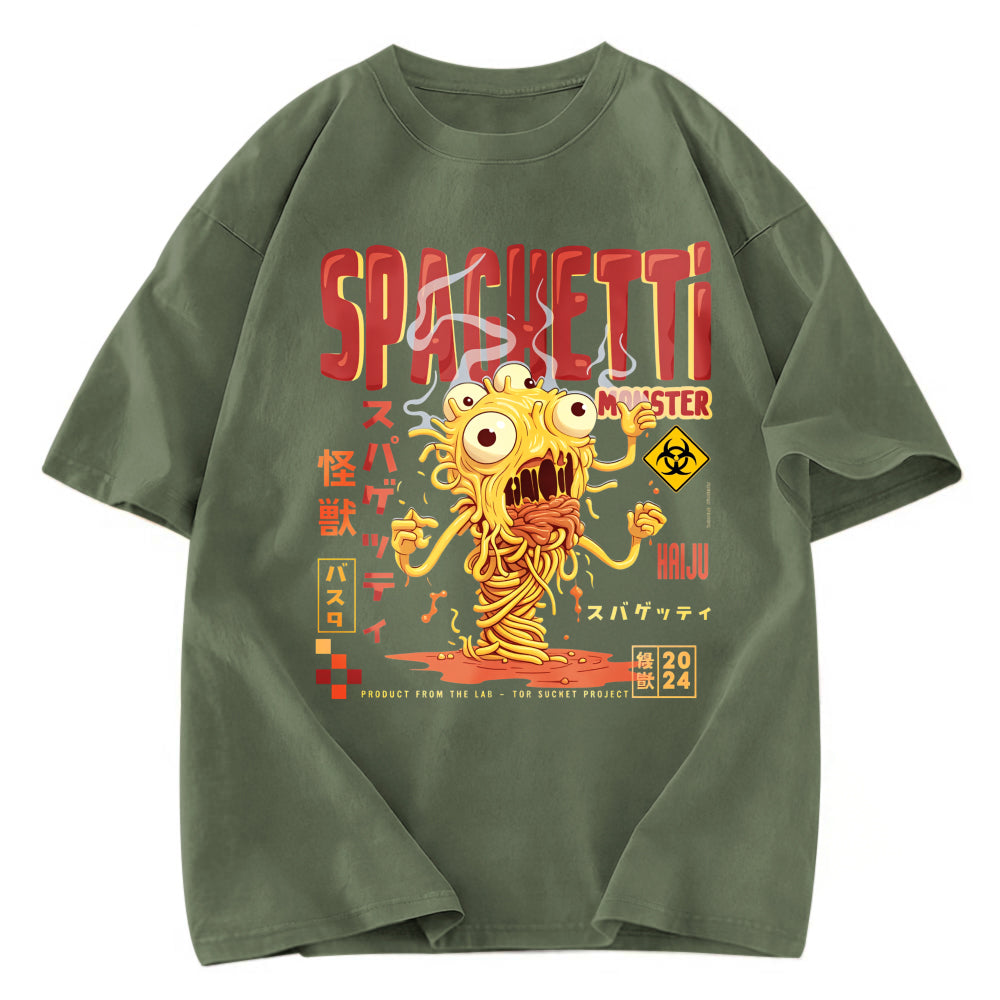 Tokyosol Monster Spaghetti Japanese Retro Tokyo Washed T Shirt