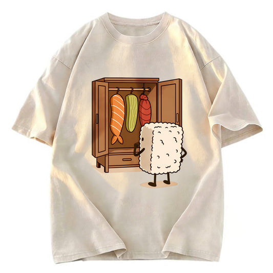 Tokyosol Sushi Pick Out Clothes Washed T Shirt