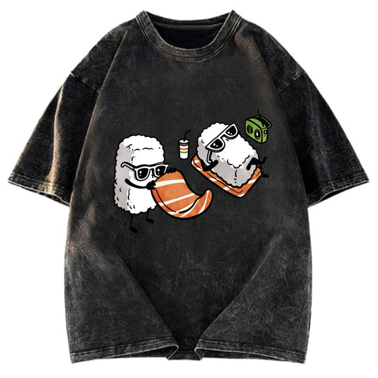 Tokyosol Sunbathing Sushi Washed T Shirt