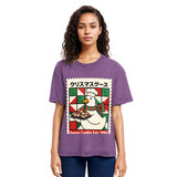 Tokyosol Funny Goose Christmas Washed T Shirt