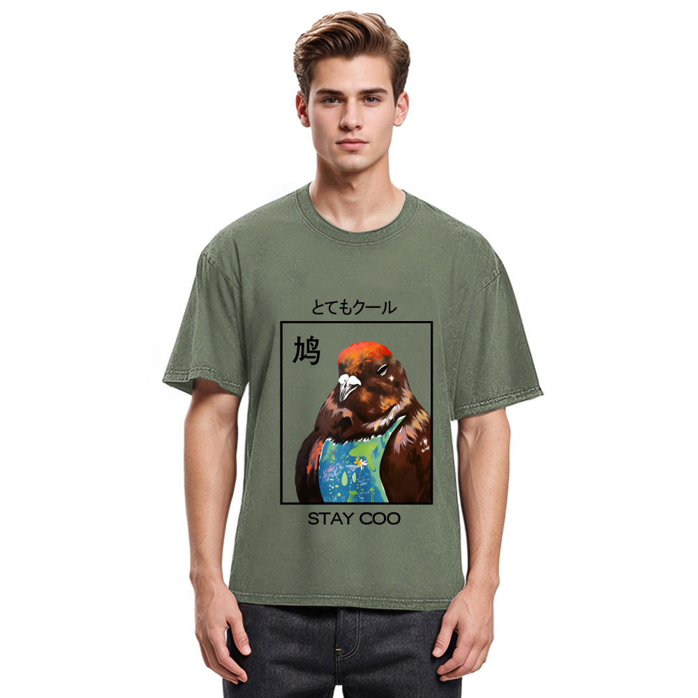 Tokyosol Stay Cool Pigeon Washed T Shirt
