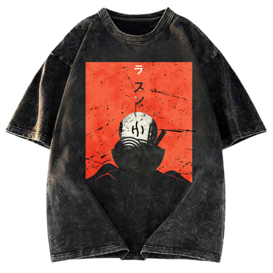 Tokyosol Vintage Japanese Anime Ramen Washed T Shirt