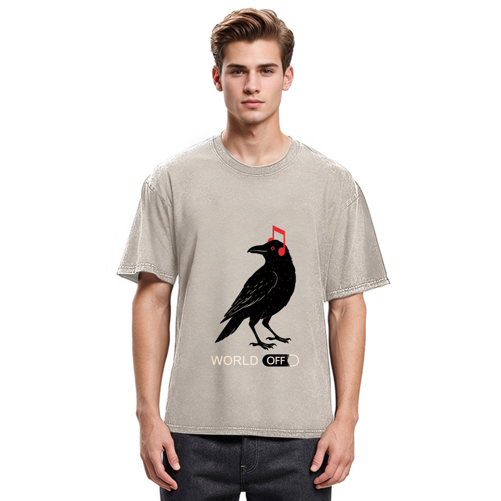 Tokyosol Crow S Music World Washed T Shirt