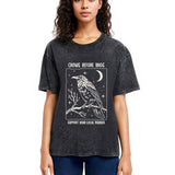Tokyosol Funny Crows Before Bros Washed T Shirt