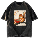 Tokyosol Squirrel Eating Ramen Washed T Shirt