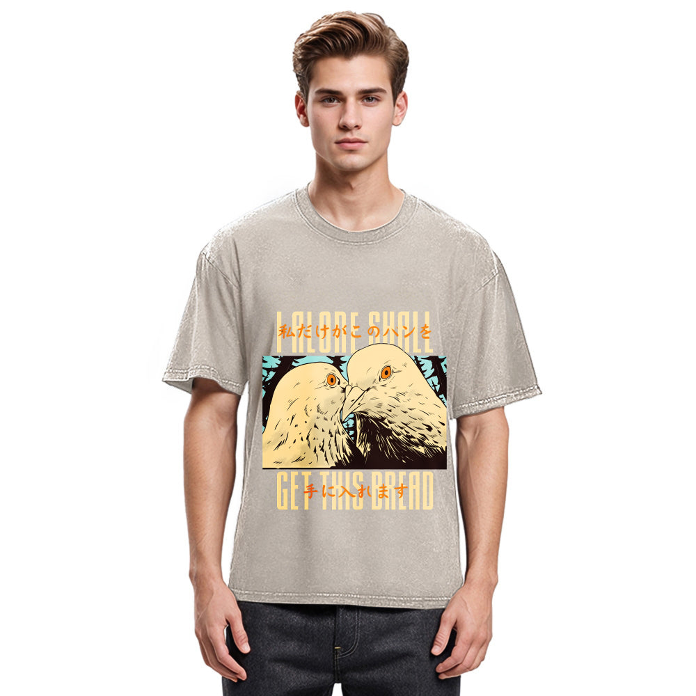 Tokyosol Get This Bread Pigeon Washed T Shirt