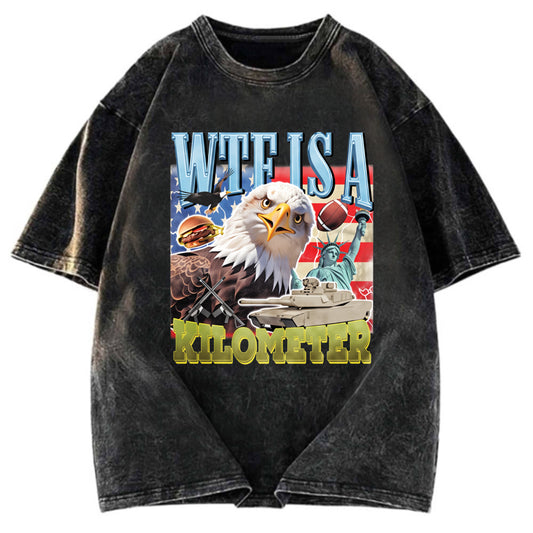 Tokyosol Funny Eagle Meme Washed T Shirt