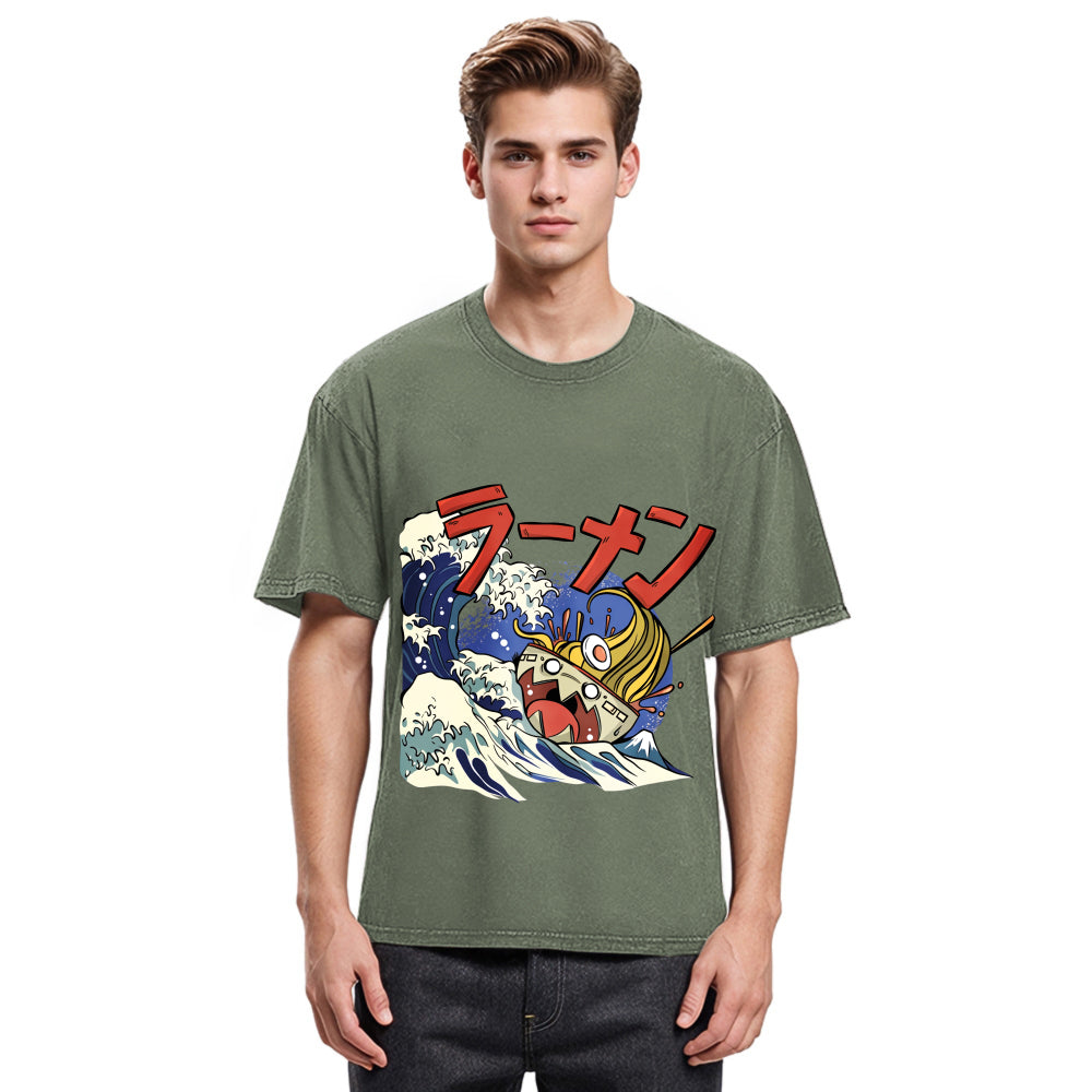 Tokyosol Ramen Seas Wave Washed T Shirt