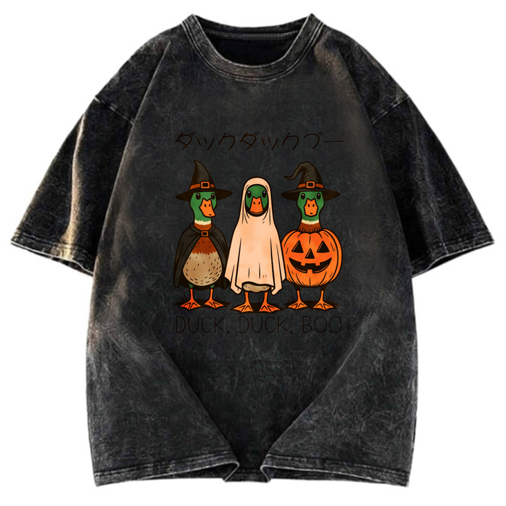 Tokyosol Funny Goose Halloween Washed T Shirt