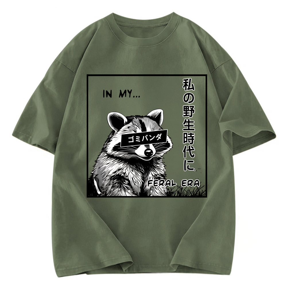 Tokyosol Japanese Wild Raccoon Washed T Shirt