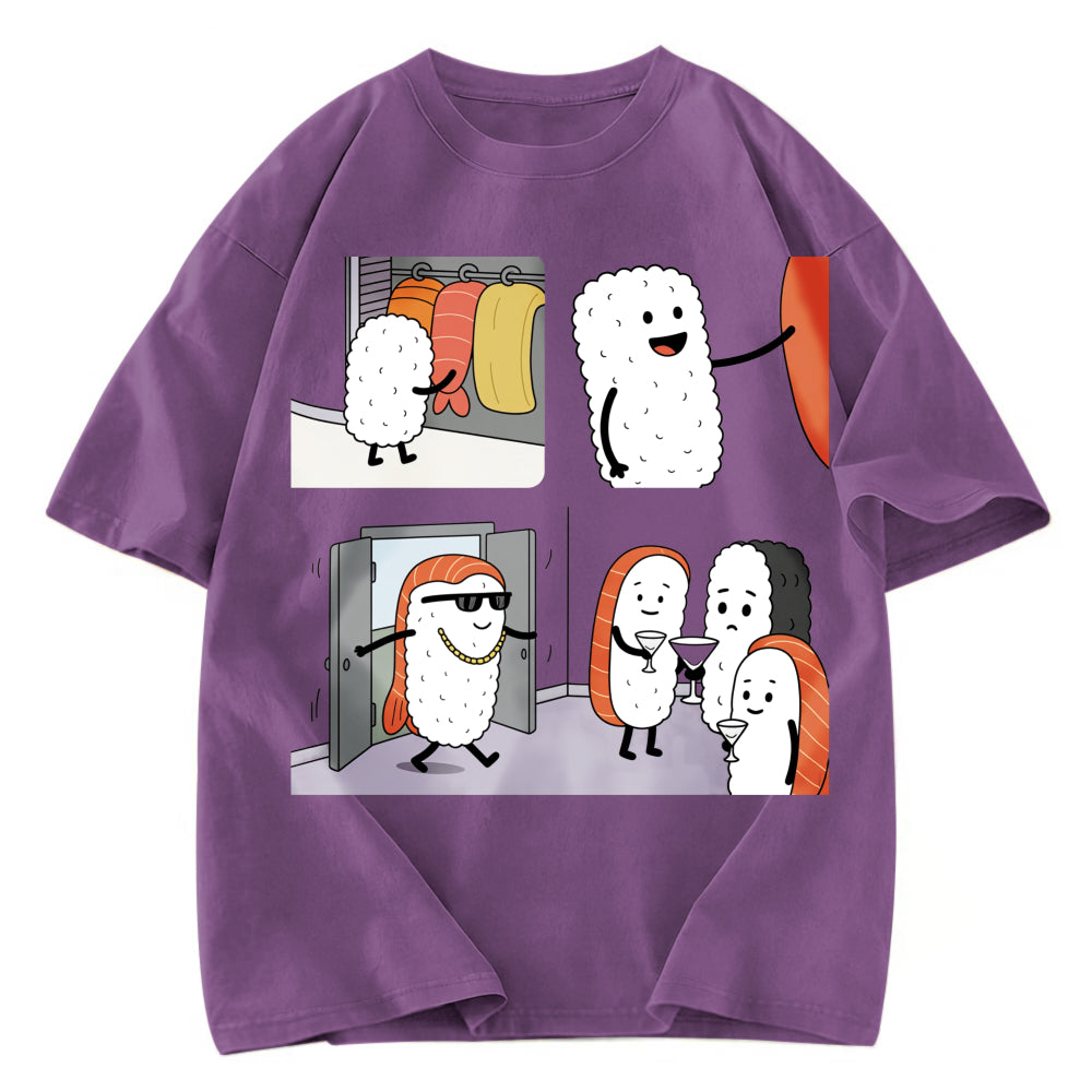 Tokyosol Sushi At The Party Washed T Shirt