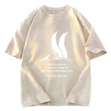 Tokyosol Funny Dinosaur Washed T Shirt