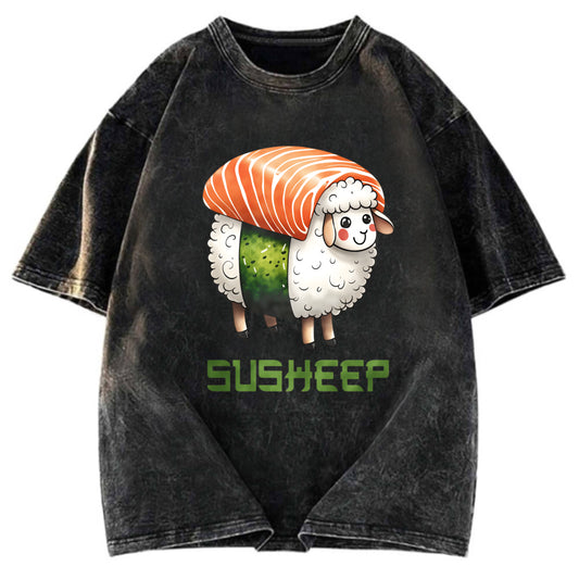 Tokyosol Susheep Funny Washed T Shirt