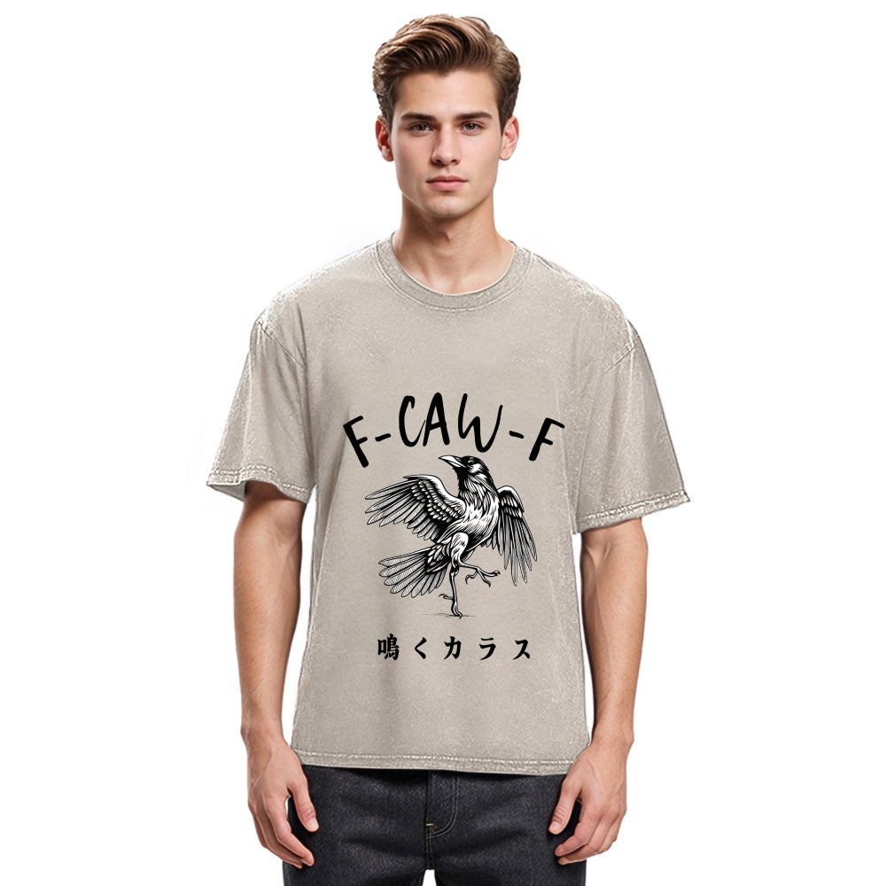 Tokyosol Funny Crow Washed T Shirt