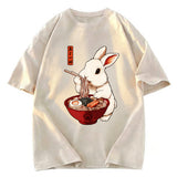 Tokyosol Bunny:One More Bowl, Please! Washed T-Shirt