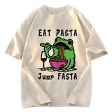 Tokyosol Eat Pasta Jump Fasta Washed T Shirt