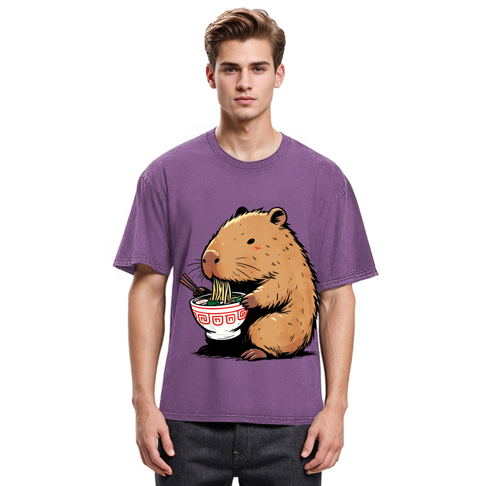 Tokyosol Ramen Lover Capybara Washed T Shirt