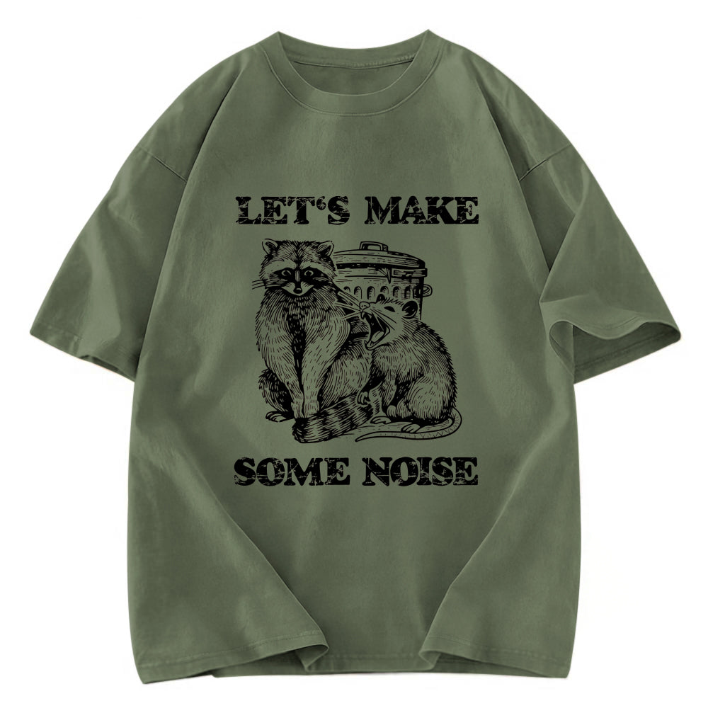 Tokyosol Noisy Raccoons And Possums Washed T Shirt