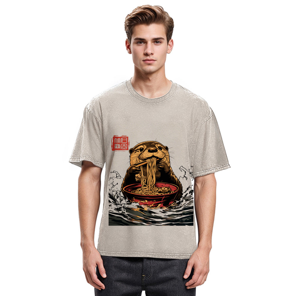 Tokyosol Ramen Lover Otter Washed T Shirt