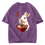 Tokyosol Bunny:One More Bowl, Please! Washed T-Shirt