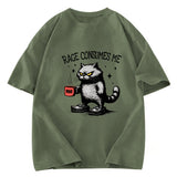 Tokyosol Rage Consumes Me Cat Washed T Shirt