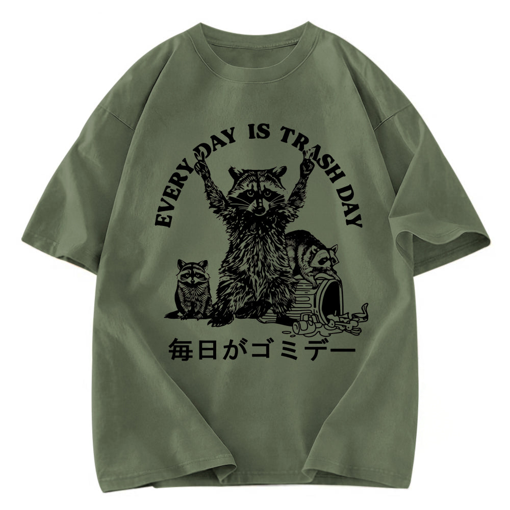 Tokyosol Every Day Is Trash Day Washed T Shirt