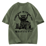 Tokyosol Every Day Is Trash Day Washed T Shirt