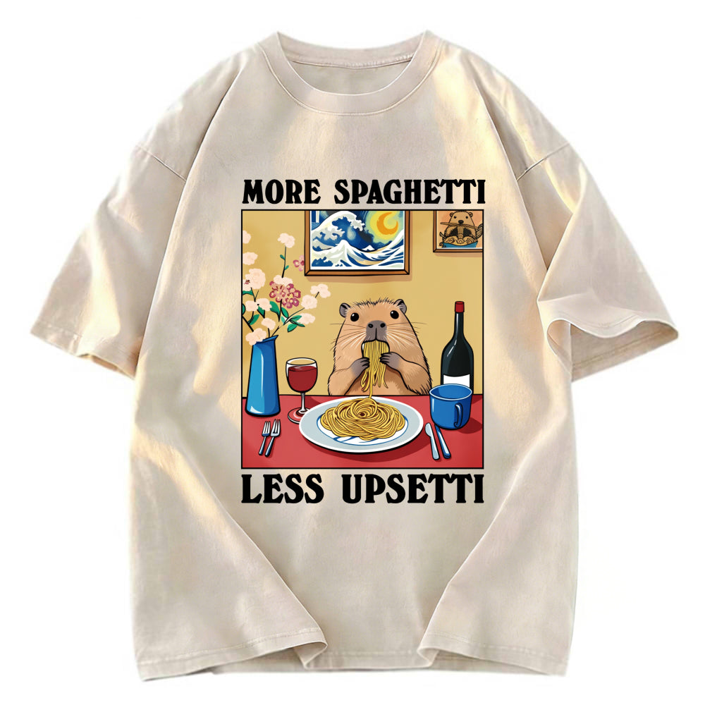 Tokyosol More Spaghetti Less Upsetti Capybara Washed T-Shirt