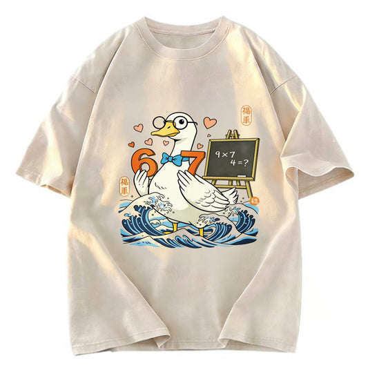 Tokyosol Japanese Goose Teacher 6 7 Meme Washed T Shirt