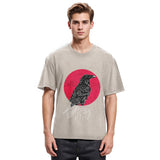 Tokyosol Viking Raven Crow Witchcraft Occult Pagan Washed T Shirt