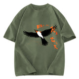 Tokyosol Japanese Inspired Bird Washed T Shirt