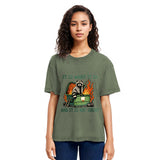 Tokyosol It Is What It Is Dumpster Fire Funny Raccoon Meme Washed T Shirt